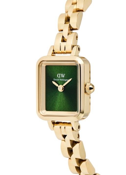 Daniel Wellington Quadro Mini Arch 3-Link horloge DW00100852 - detail goud