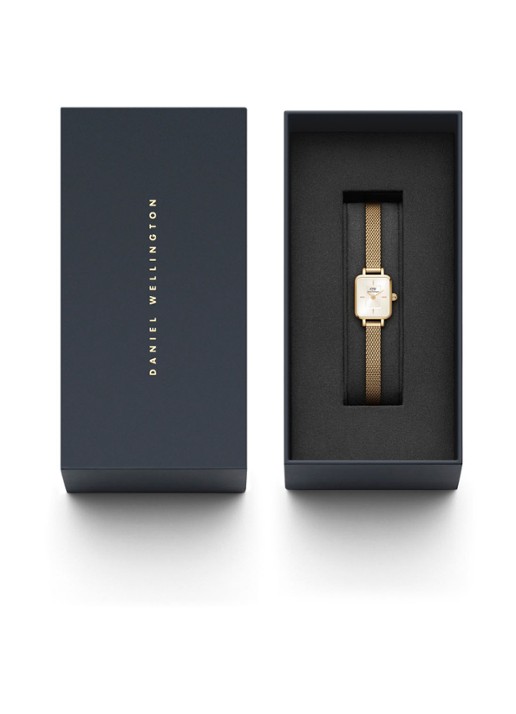 Daniel Wellington Quadro Mini Evergold horloge DW00100656 - detail goud