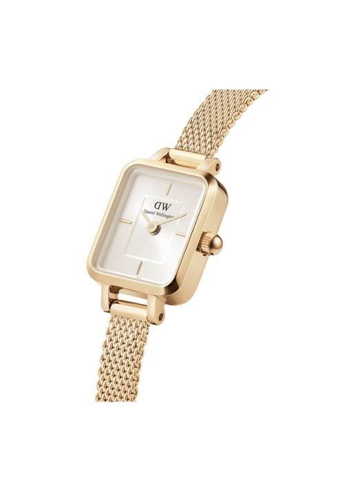 Daniel Wellington Quadro Mini Evergold horloge DW00100656 - voorkant 3 goud