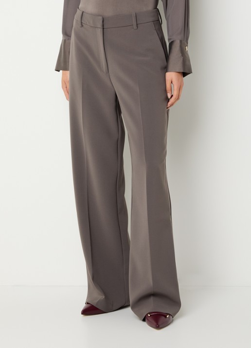 Dante 6 Alain high waist wide fit pantalon met persplooi