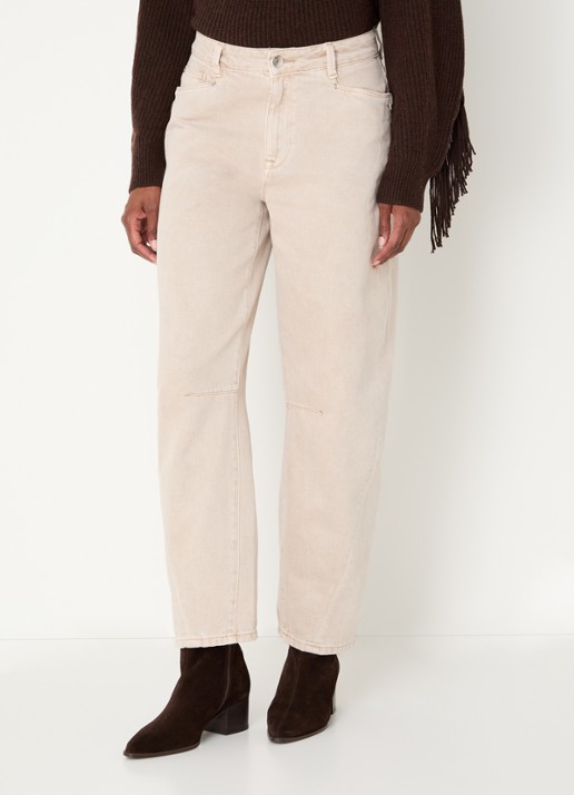 Dante 6 Brave high waist barrel fit jeans met gekleurde wassing