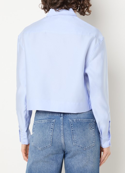 Dante 6 Hari blouse met borstzakken - achterkant 3 lichtblauw