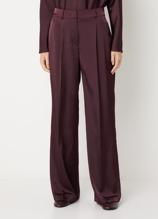 Dante 6 Jules high waist wide fit pantalon van satijn