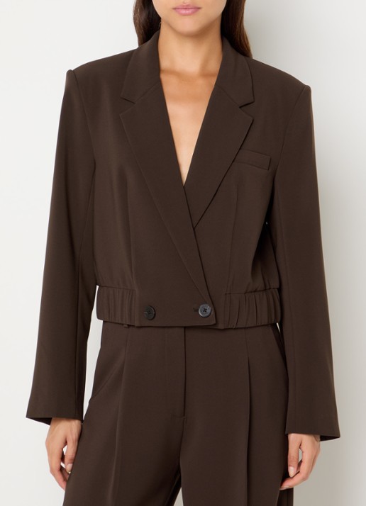 Dante 6 Reilley cropped blazer met borstzak