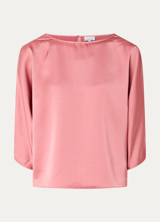 Dante 6 Risette top van satijn  - voorkant 3 roze