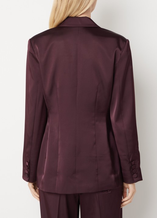 Dante 6 Rush blazer van satijn - achterkant 4 bruin