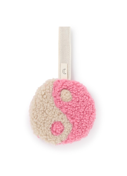 Dappermaentje Teddy speendoekje - voorkant roze
