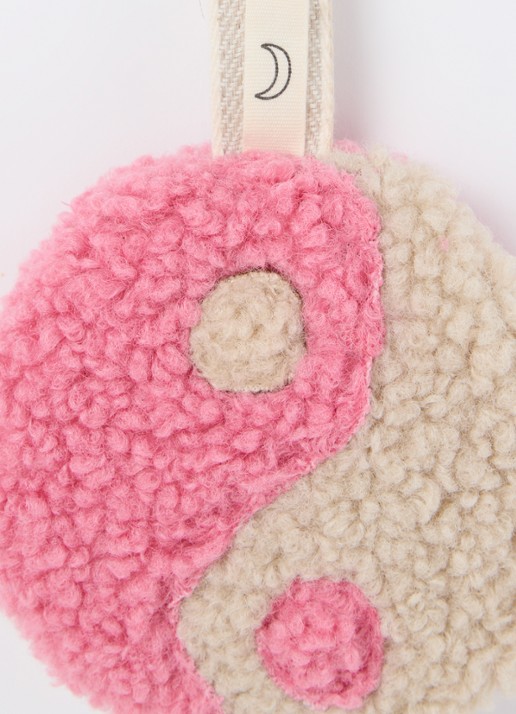 Dappermaentje Teddy speendoekje - voorkant 2 roze