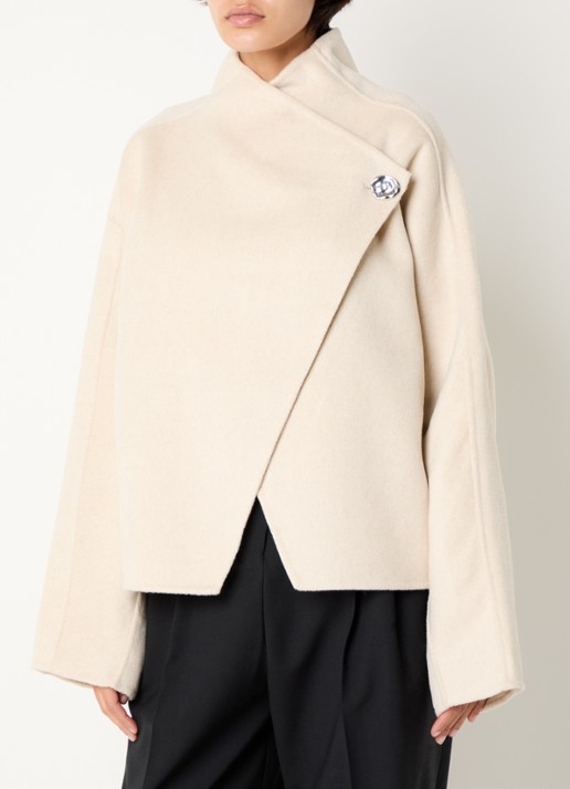 Day Birger et Mikkelsen Daydesiree jack in wolblend met asymmetrische zoom