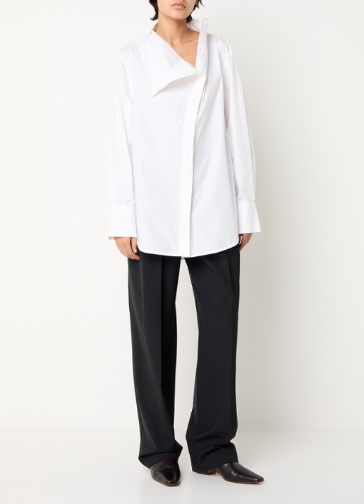 Day Birger et Mikkelsen Daylois blouse met asymmetrische zoom - voorkant 2 wit