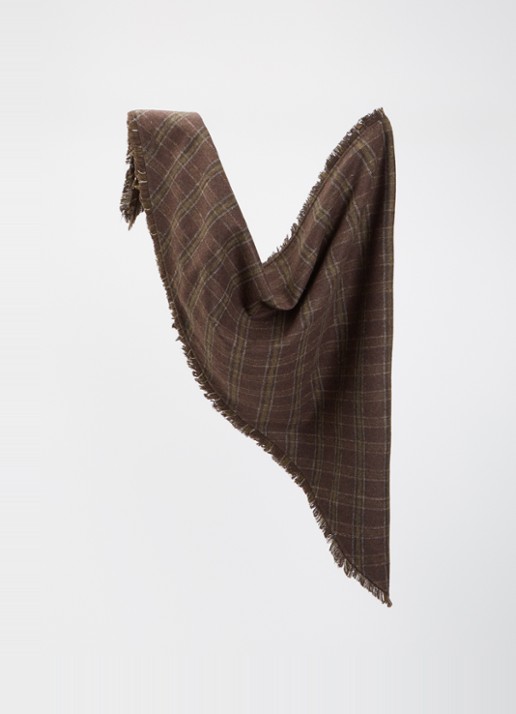 Day Birger et Mikkelsen Dayzia sjaal in wolblend met broche - detail bruin