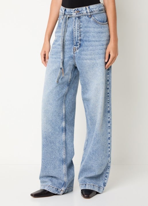 Day Birger et Mikkelsen Elijah high waist wide leg jeans met lichte wassing