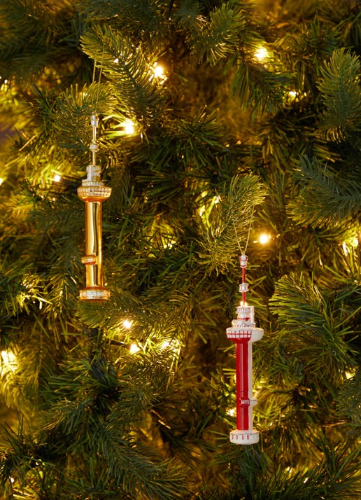 De Ballen Uit Euromast kersthanger 17 cm - voorkant 3 rood