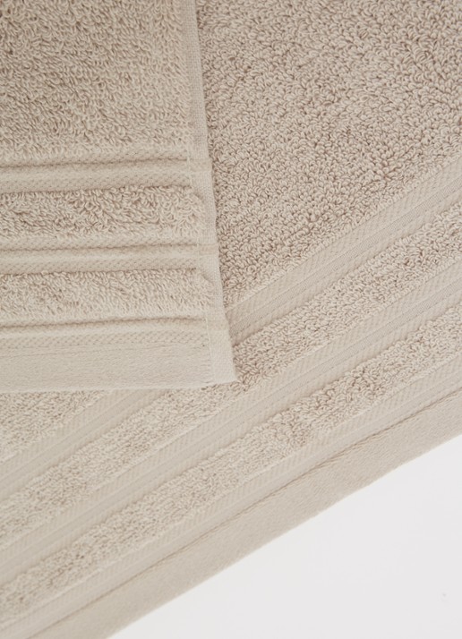 de Bijenkorf Home Evolution badhanddoek - 580 gr/m2 - 60 x 110 cm - detail 2 taupe