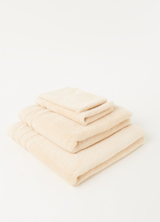 de Bijenkorf Home Evolution badhanddoek - 580 gr/m2 - 60 x 110 cm - detail zand