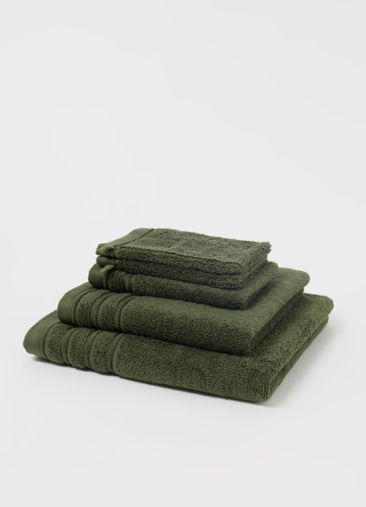 de Bijenkorf Home Evolution badhanddoek - 580 gr/m2 - 60 x 110 cm - detail 3 donkergroen