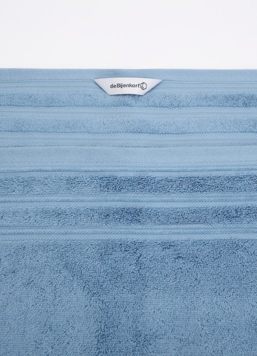 de Bijenkorf Home Evolution badhanddoek - 580 gr/m2 - 60 x 110 cm - detail 2 lichtblauw