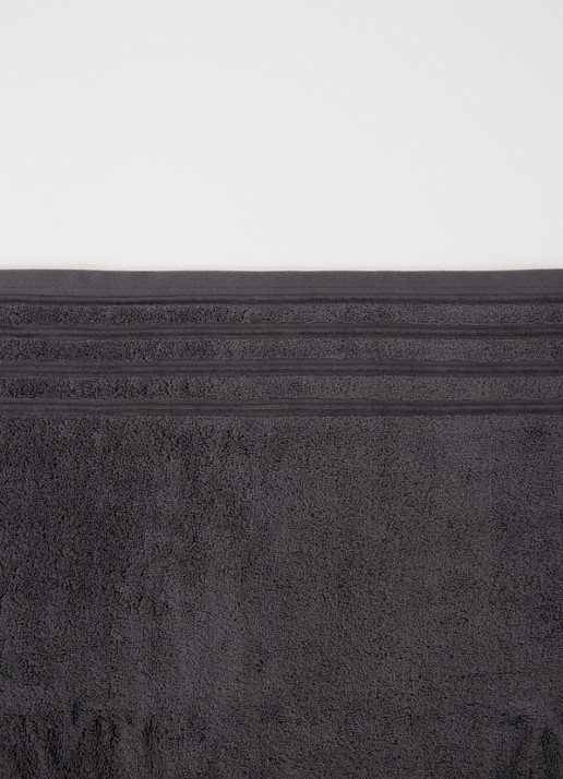 de Bijenkorf Home Evolution badlaken - 580 gr/m2 - 100 x 150 cm - voorkant 2 antraciet