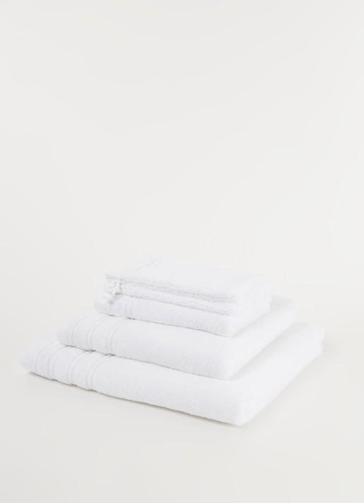 de Bijenkorf Home Evolution badlaken - 580 gr/m2 - 70 x 140 cm - detail wit