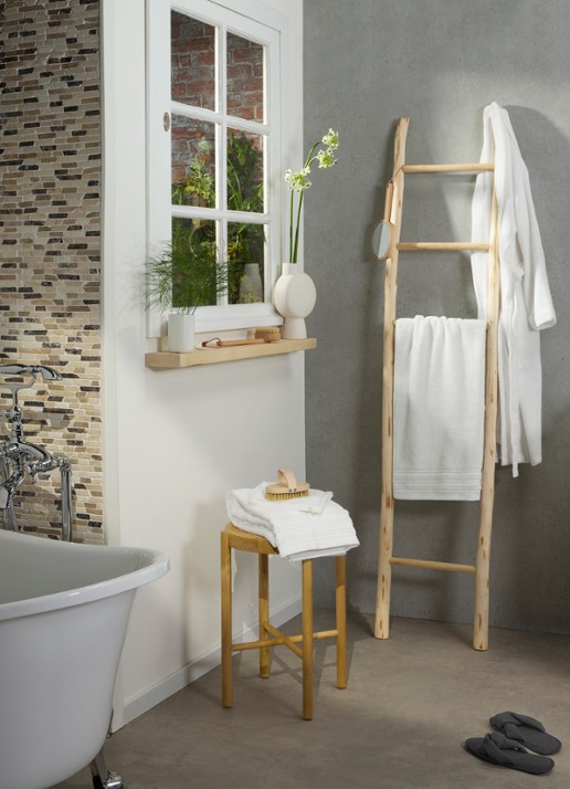de Bijenkorf Home Evolution badlaken - 580 gr/m2 - 70 x 140 cm - voorkant 4 wit
