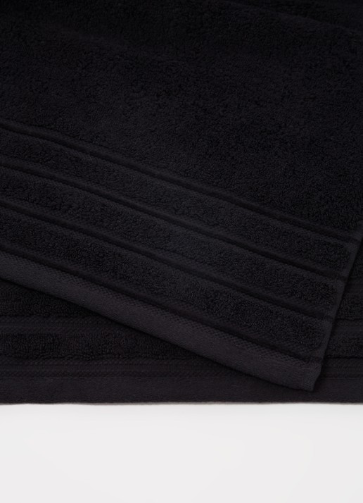 de Bijenkorf Home Evolution badlaken - 580 gr/m2 - 70 x 140 cm - detail 2 zwart