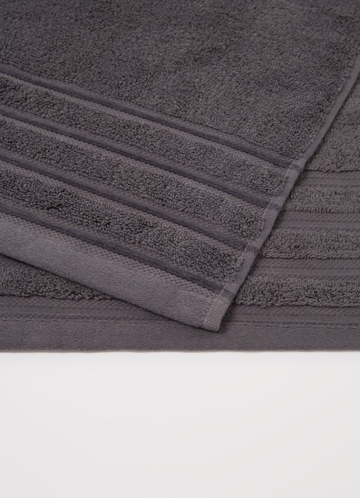 de Bijenkorf Home Evolution badlaken - 580 gr/m2 - 70 x 140 cm - detail 2 antraciet