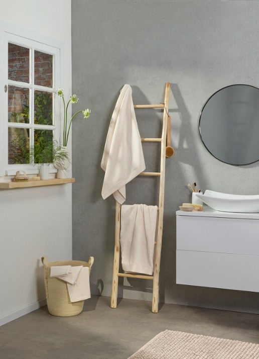 de Bijenkorf Home Evolution badlaken - 580 gr/m2 - 70 x 140 cm - voorkant 2 zand