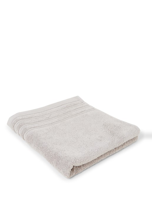 de Bijenkorf Home Evolution badlaken - 580 gr/m2 - 70 x 140 cm - voorkant lichtgrijs