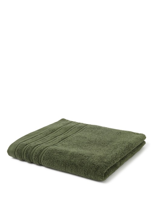 de Bijenkorf Home Evolution badlaken - 580 gr/m2 - 70 x 140 cm - voorkant 3 donkergroen