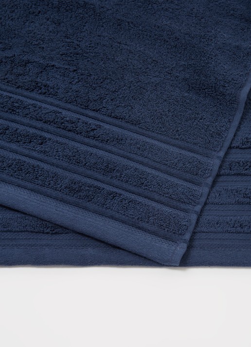 de Bijenkorf Home Evolution badlaken - 580 gr/m2 - 70 x 140 cm - detail 2 donkerblauw