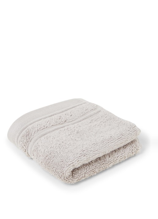 de Bijenkorf Home Evolution gastendoek - 580 gr/m2 - 30 x 50 cm - voorkant lichtgrijs