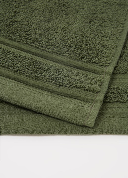 de Bijenkorf Home Evolution gastendoek - 580 gr/m2 - 30 x 50 cm - detail 2 donkergroen