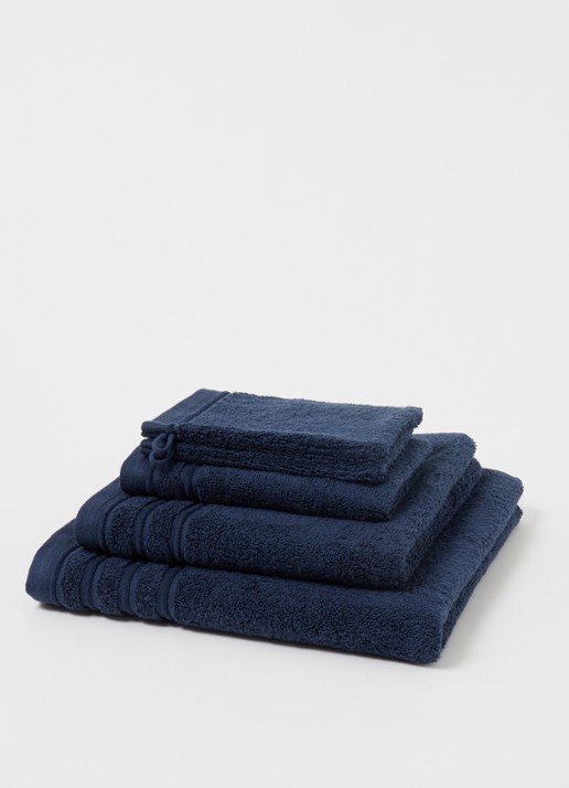 de Bijenkorf Home Evolution gastendoek - 580 gr/m2 - 30 x 50 cm - detail blauw