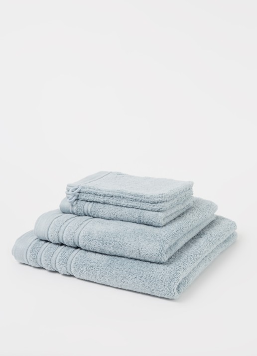 de Bijenkorf Home Evolution gastendoek - 580 gr/m2 - 30 x 50 cm - detail lichtblauw