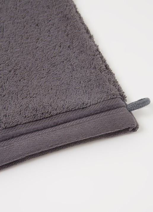 de Bijenkorf Home Evolution washand- 580 gr/m2 - 16 x 21 cm set van 2 - detail 2 antraciet