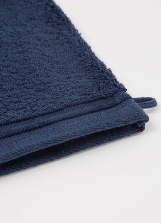 de Bijenkorf Home Evolution washand- 580 gr/m2 - 16 x 21 cm set van 2 - detail 2 donkerblauw