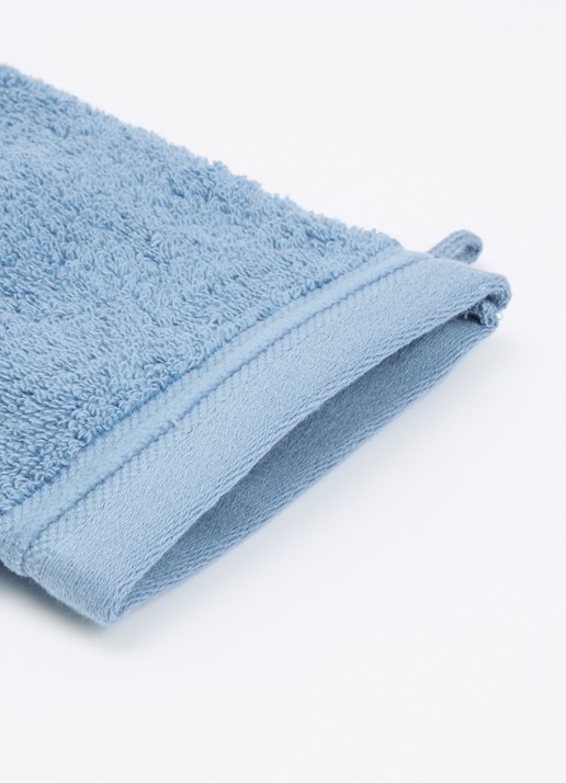 de Bijenkorf Home Evolution washand - 580 gr/m2 - 16 x 21 cm set van 2 - detail 2 lichtblauw