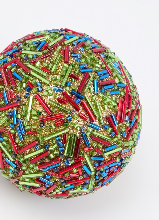 de Bijenkorf Home Hagel kerstbal 8 cm - detail 3 groen