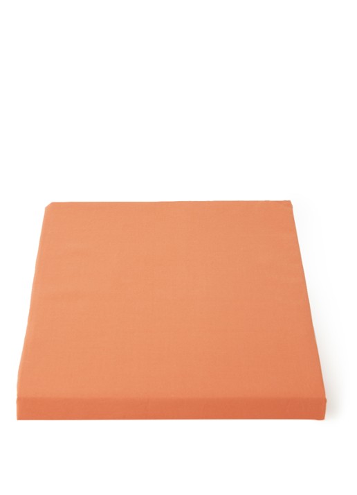 de Bijenkorf Home  hoeslaken van katoen perkal 200TC, hoekhoogte 30 cm - voorkant oranje