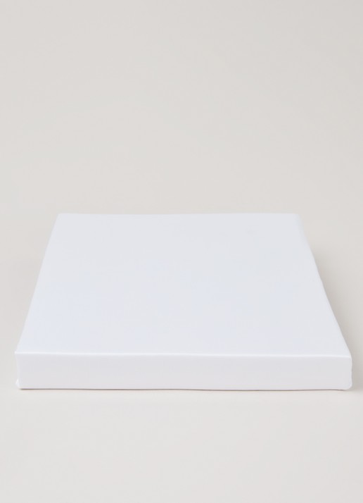 de Bijenkorf Home   katoensatijn hoeslaken 300TC, hoekhoogte 10 cm - voorkant 2 wit