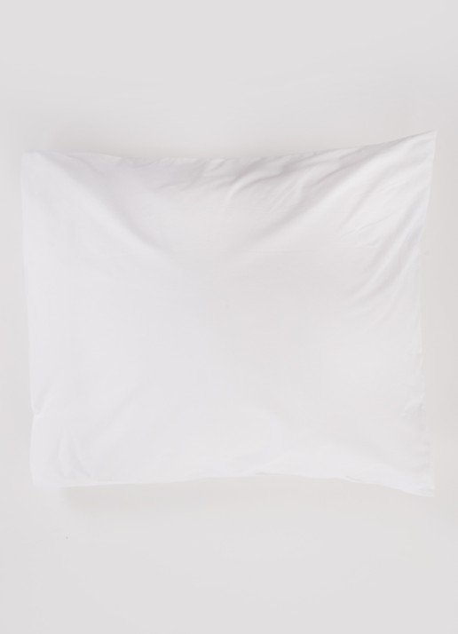 de Bijenkorf Home Kussensloop van  katoen 200TC in 2-pack - detail wit