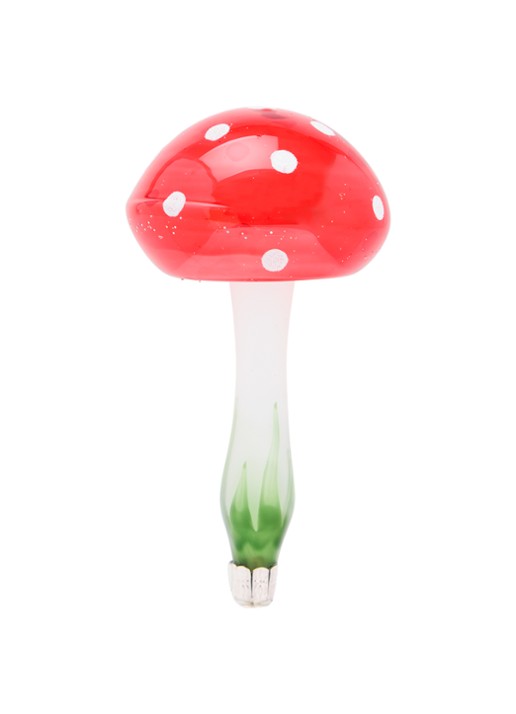 de Bijenkorf Home Paddenstoel kerstornament 11 cm - voorkant rood