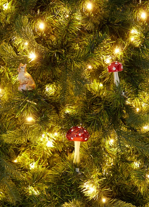 de Bijenkorf Home Paddenstoel kerstornament 11 cm - voorkant 2 rood