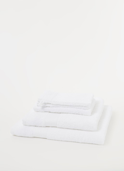 de Bijenkorf Home  Softness badhanddoek - 600 gr/m2 - 60 x 110 cm - voorkant 3 wit