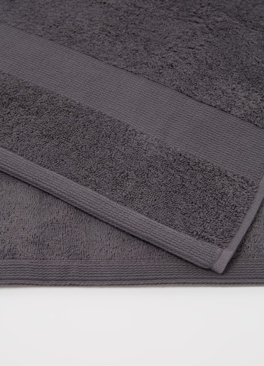 de Bijenkorf Home  Softness badhanddoek - 600 gr/m2 - 60 x 110 cm - detail 2 antraciet