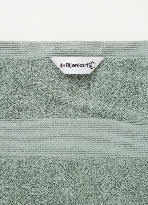 de Bijenkorf Home  Softness badhanddoek - 600 gr/m2 - 60 x 110 cm - detail 3 zeegroen