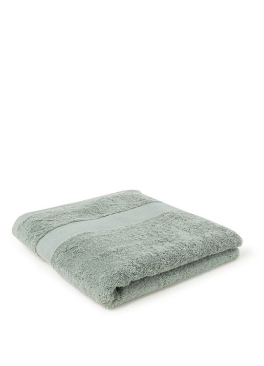 de Bijenkorf Home  Softness badhanddoek - 600 gr/m2 - 60 x 110 cm - voorkant zeegroen