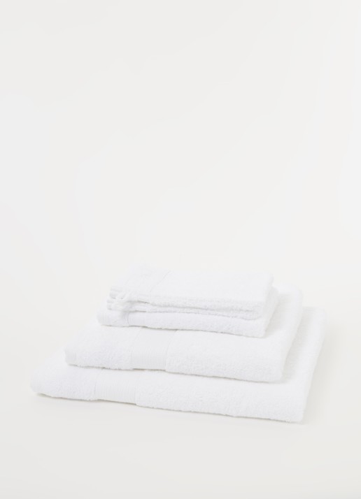 de Bijenkorf Home  Softness badlaken - 600 gr/m2 - 70 x 140 cm - voorkant 3 wit