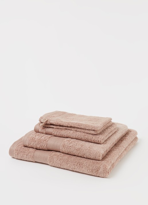 de Bijenkorf Home  Softness badlaken - 600 gr/m2 - 70 x 140 cm - detail taupe