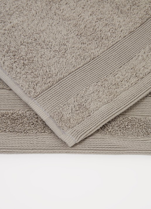 de Bijenkorf Home  Softness gastendoek - 600 gr/m2 - 30 x 50 cm - detail 3 grijs
